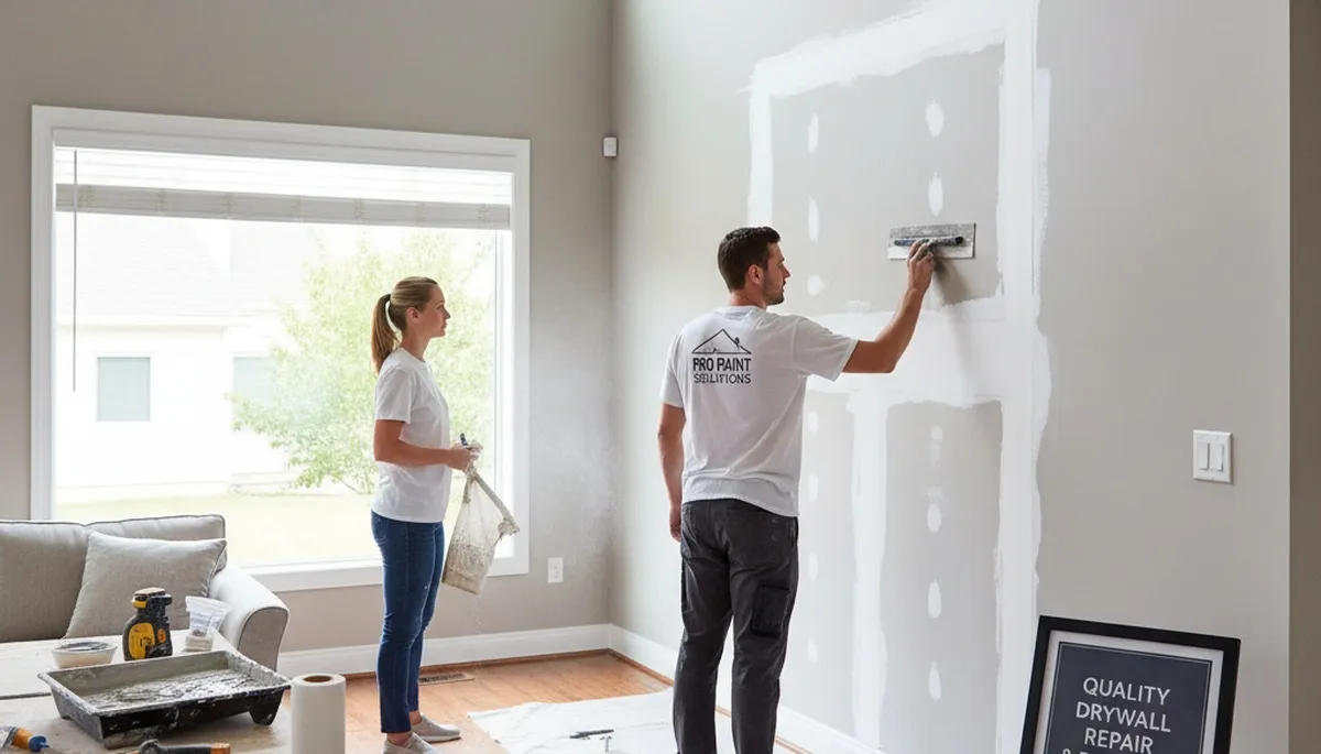 Professional drywall repair and wall restoration in Tucson, AZ home interior by local painting experts